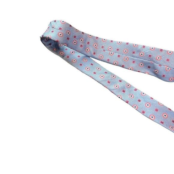 Forsyth Mens Blue Pink 100% Silk Hand Sewn Necktie Neck Tie Textured NWT Career - Picture 9 of 16